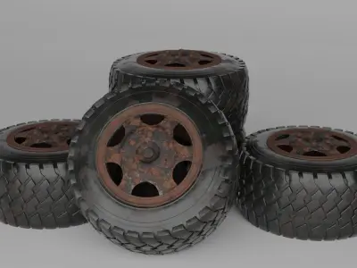 Old Rusty Tire 3D model