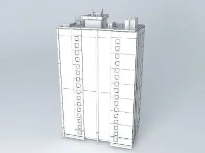 Residential building on country 27 Free 3D model