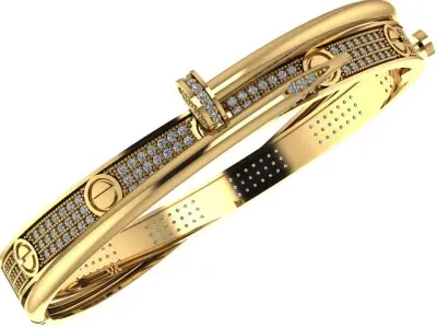 carter and nail tip desing bracelets screw new another 3D print model