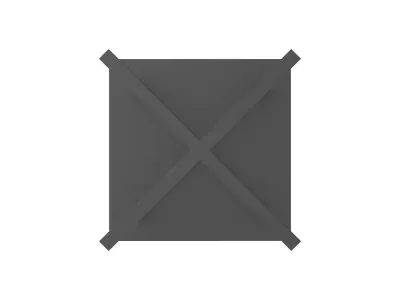 Table black metall and beige top 3D model