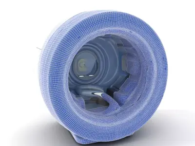 Futuristic MRI Machine Model Pack Low-poly 3D model