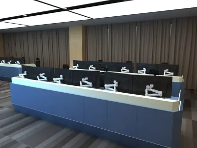 small monitoring room 3D model