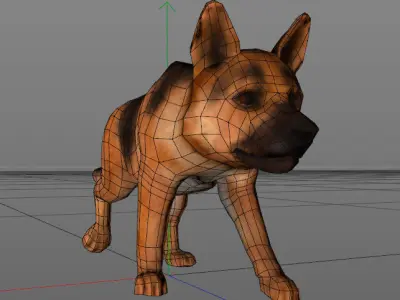 Shepherd german Low-poly 3D model