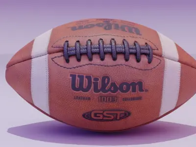 Rugby ball high-poly 3D model