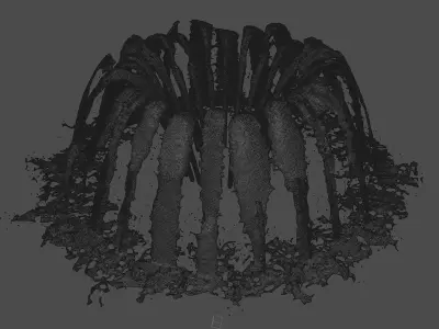 High quality fountain 10 second animation 3D model