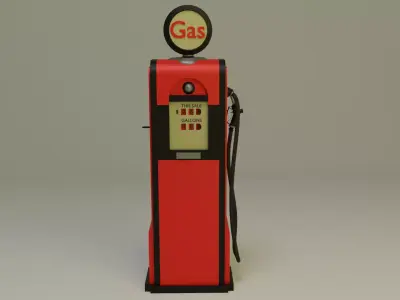 Gas Pump 1950s 3D model