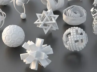 Abstract Geometric Shape Design Collection Kitbash Pack 3D model