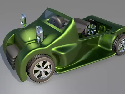 3d Car Game Style Three Low-poly 3D model