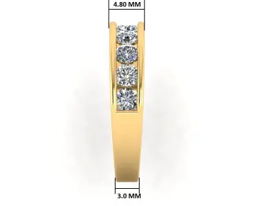 Band Ring 3D print model 70