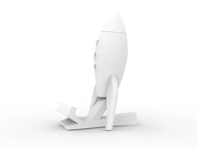 Cartoon Rocket 3D Printable 3D print model