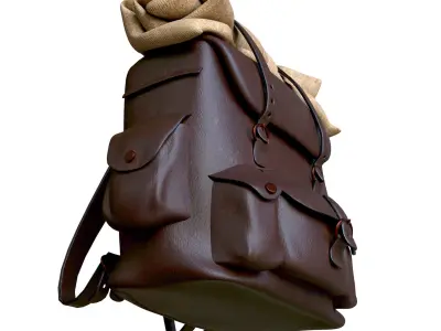 Travel Adventure Backpack Vintage 3D model