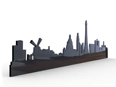 City pattern Circuit 3D model