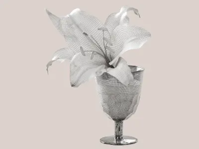 Lilium flower 3D model