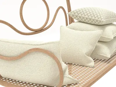Thonet Bench Low-poly 3D model