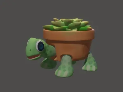 tree turtles Low-poly 3D model
