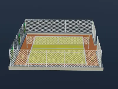 Volleyball Stadium - Brazil Low-poly 3D model