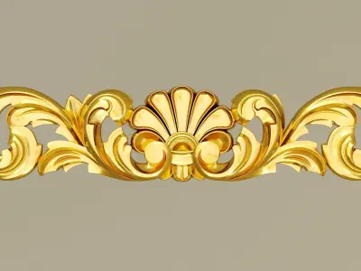 Molding 3dmodel for interior Low-poly 3D model