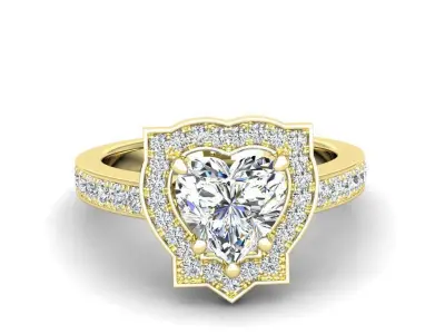 Luxury Engagement Rings all shapes Collection 1 3D Model Pack