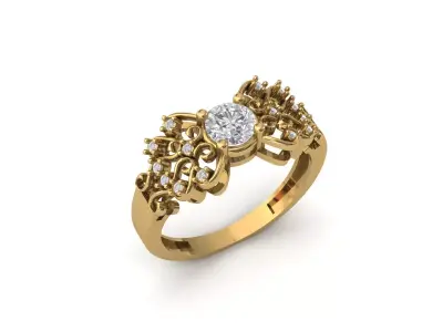 Rings for Women Womens Rings Stone Ring Ready STL 3DM Models  3D print model 16