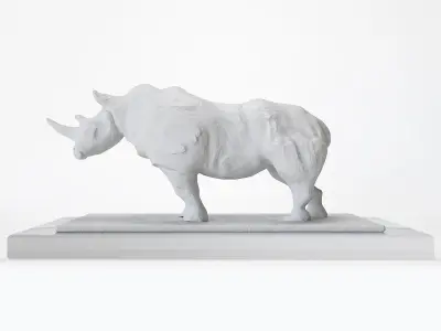 Rhino rhinoceros sculptures 3D model