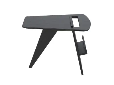 MagazineTable-black Lacquered Low-poly 3D model