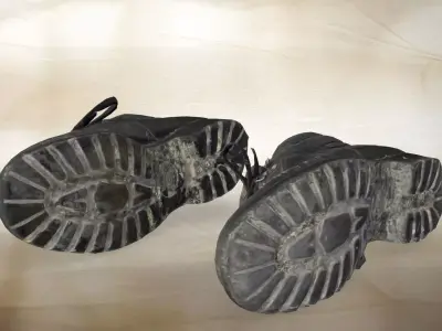 A pair of used Mountaineering shoes037 3D model