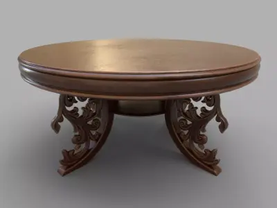 Antique Semarang Table 3D model