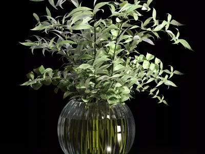 bouquet 05 vase glass 3D model