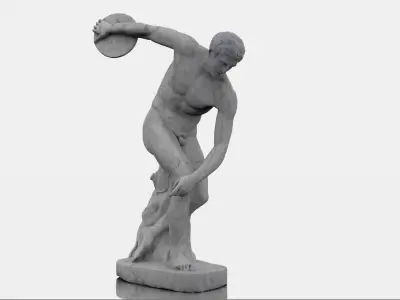 Miron discobolus Classical Greek Sculpture 3D model
