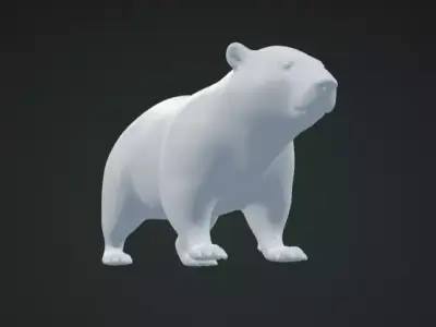 Capybara 3D Model Realistic Animal Sculpture Free 3D print model