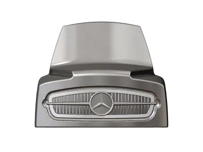 Ribbed Mercedes 300SL gullwing grille wide body car sculpture 3D print model