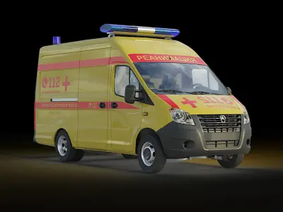 GAZelle Next Low-poly 3D model