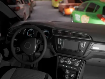 Cargo Van Car Low-poly 3D model