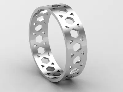 Stylish Horizon Ring Free 3D print model