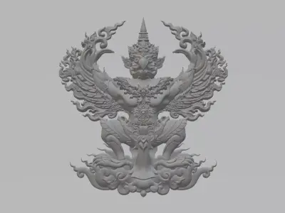 Tibetan Buddha Garuda South Asian Statue 3D print model