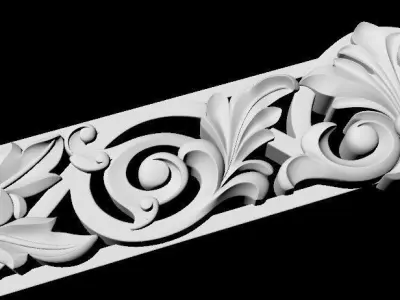 Central decor ornament for furniture 3D model 450