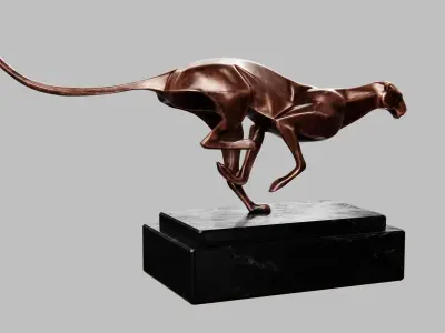 Cheetah statuette 3D model