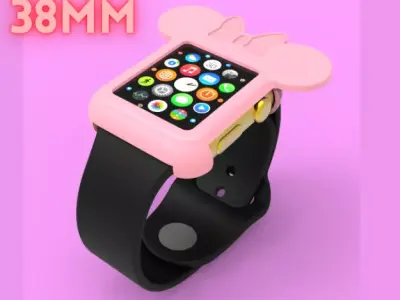 Bow With Mickey Mouse Apple Watch Ears Case Cover 38mm 3D model 3D model