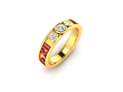 Solitaire Ring 3DM STL OBJ FBX Render Details 3D print model get