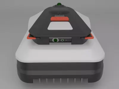 Robo Lawnmower Low-poly 3D model