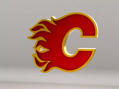 NHL Calgary Flames Team Logo 3D model