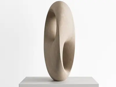 Abstract sculpture Mobius Strip 3D model