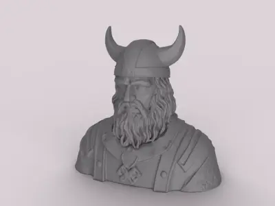 Viking Man Sculpture 3D print model