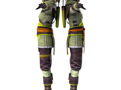 WARRIOR WOMEN Low-poly 3D model