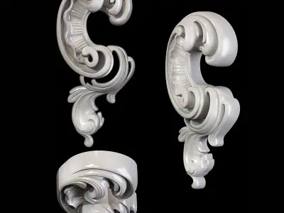 Classic carved 082 3D model