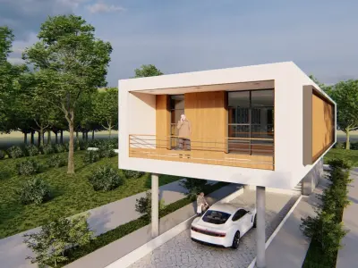 MODERN SMALL HOUSE 3D model