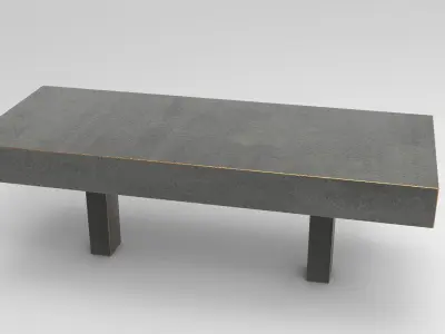 Roru Bench Low-poly 3D model