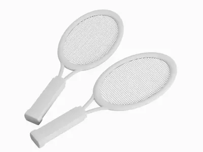 Tennis Racket 01  Low-poly 3D model