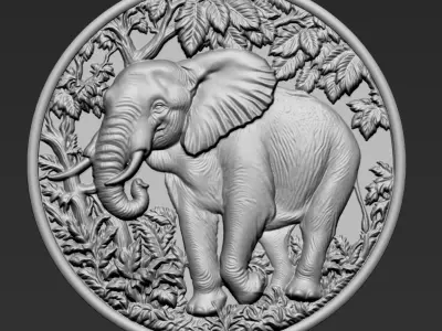 Elephant Pendant A33 3D print model