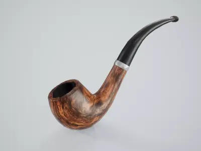 Tobacco Pipe PBR Game Ready Low-poly 3D model